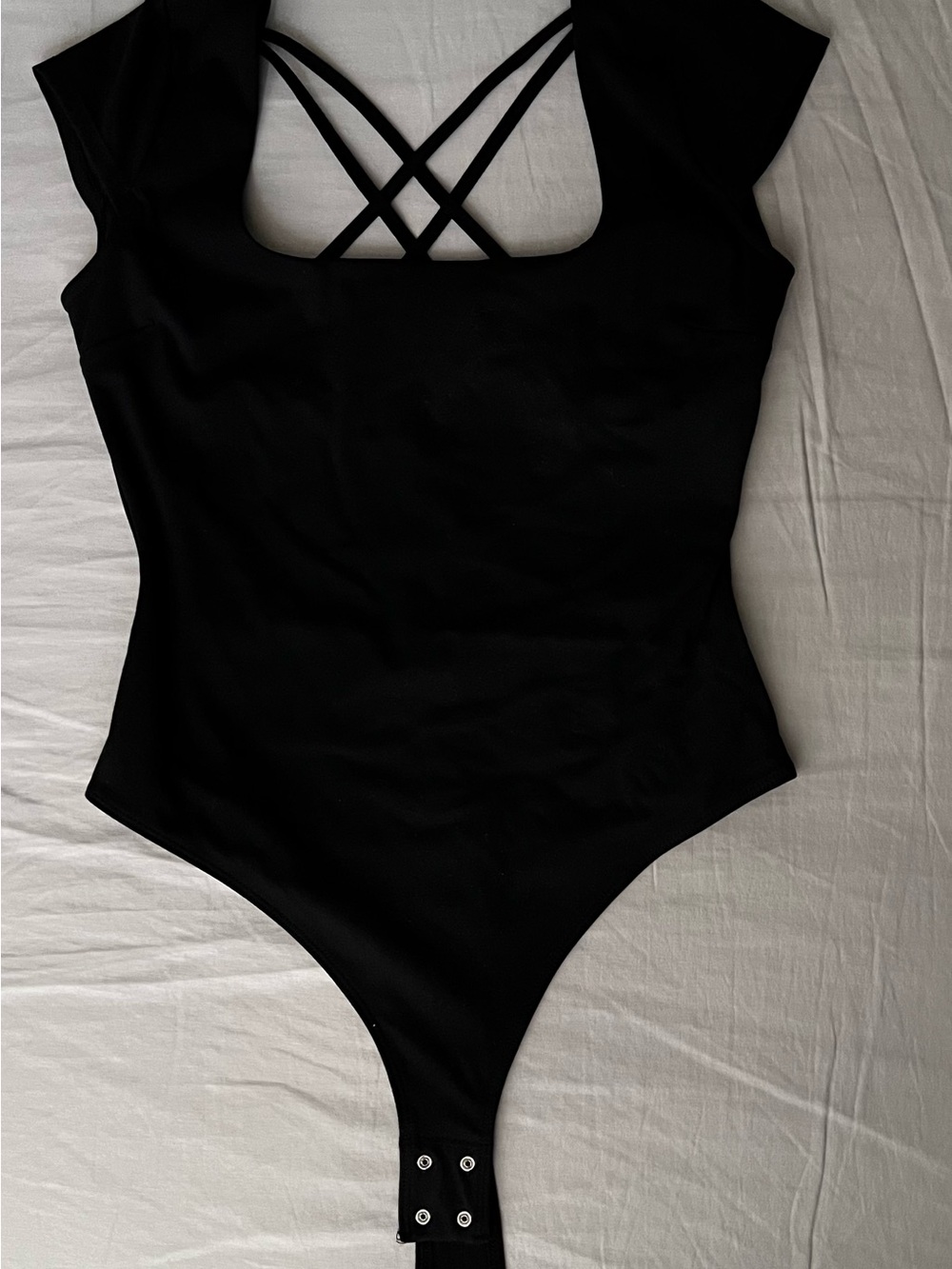 Garage Black Crisscross-Back Bodysuit